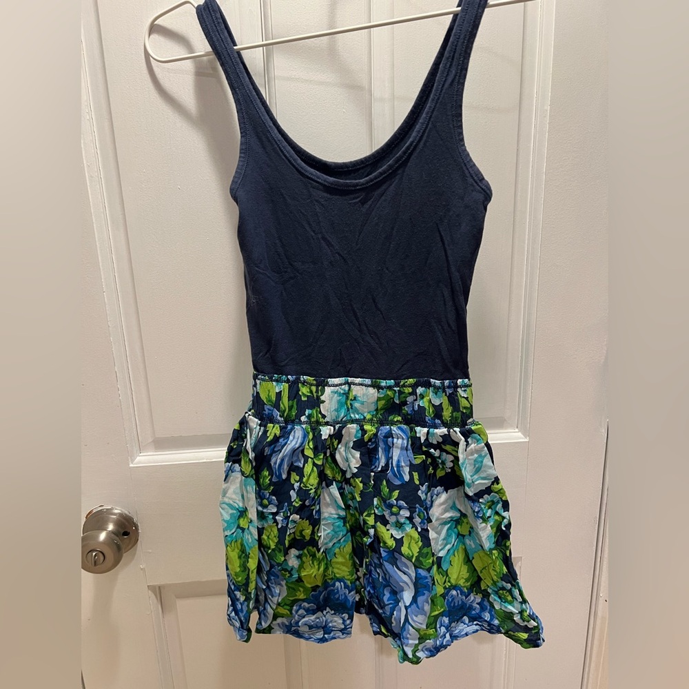 Abercrombie & Fitch Navy Tank Top Floral Dress